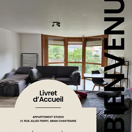 Apartment Joli Piece 15min A Pied Centre Depinal 4 Personnes Grace Au Canape Lit, Parking Prive Gratuit Et Parking Exterieur Gratuit Machine A Laver Tv Wifi Machine A Cafe Linge De Lit Et Serviettes Fournis *
